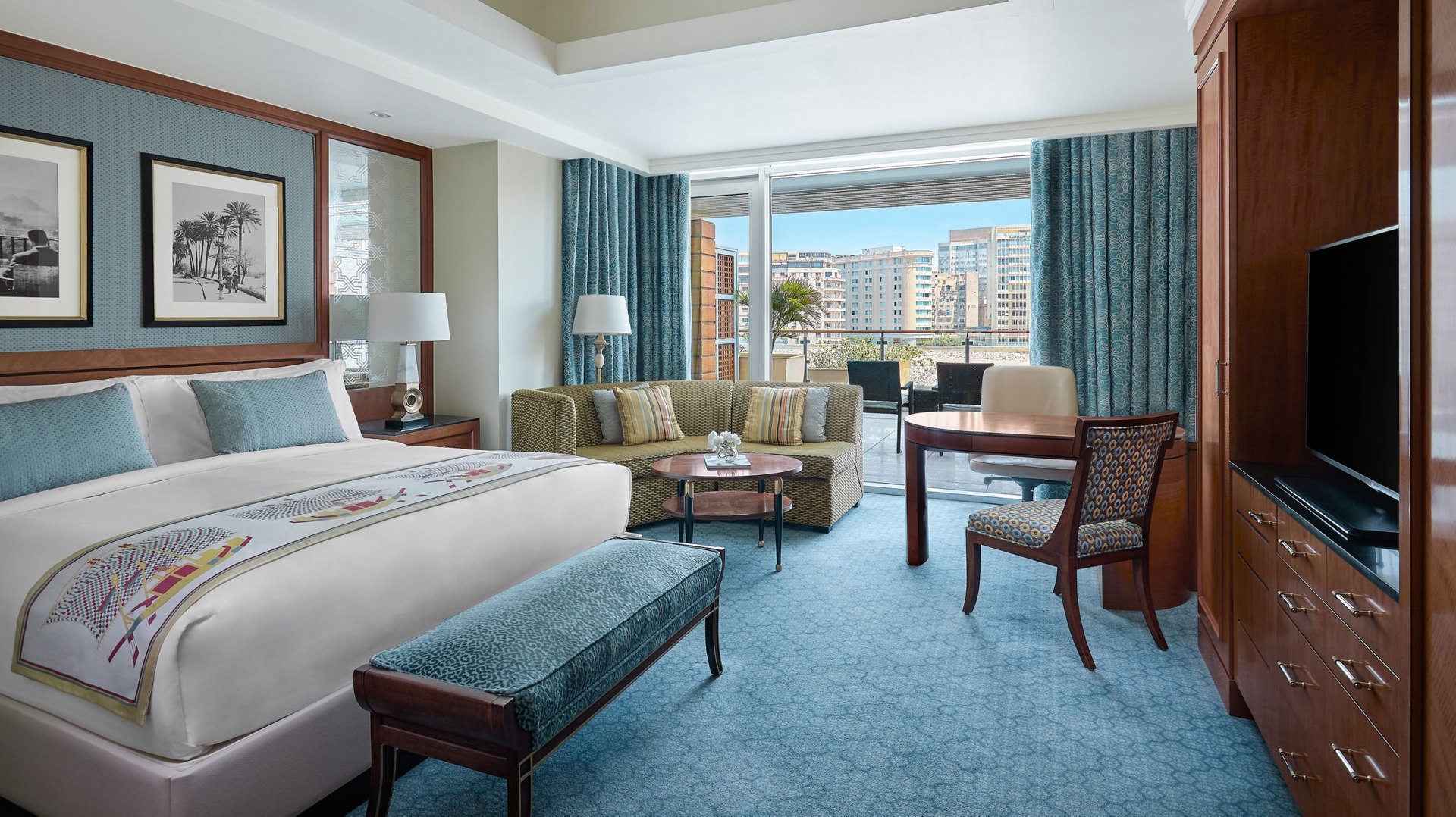 A terrace room at The Nile Ritz-Carlton, Cairo