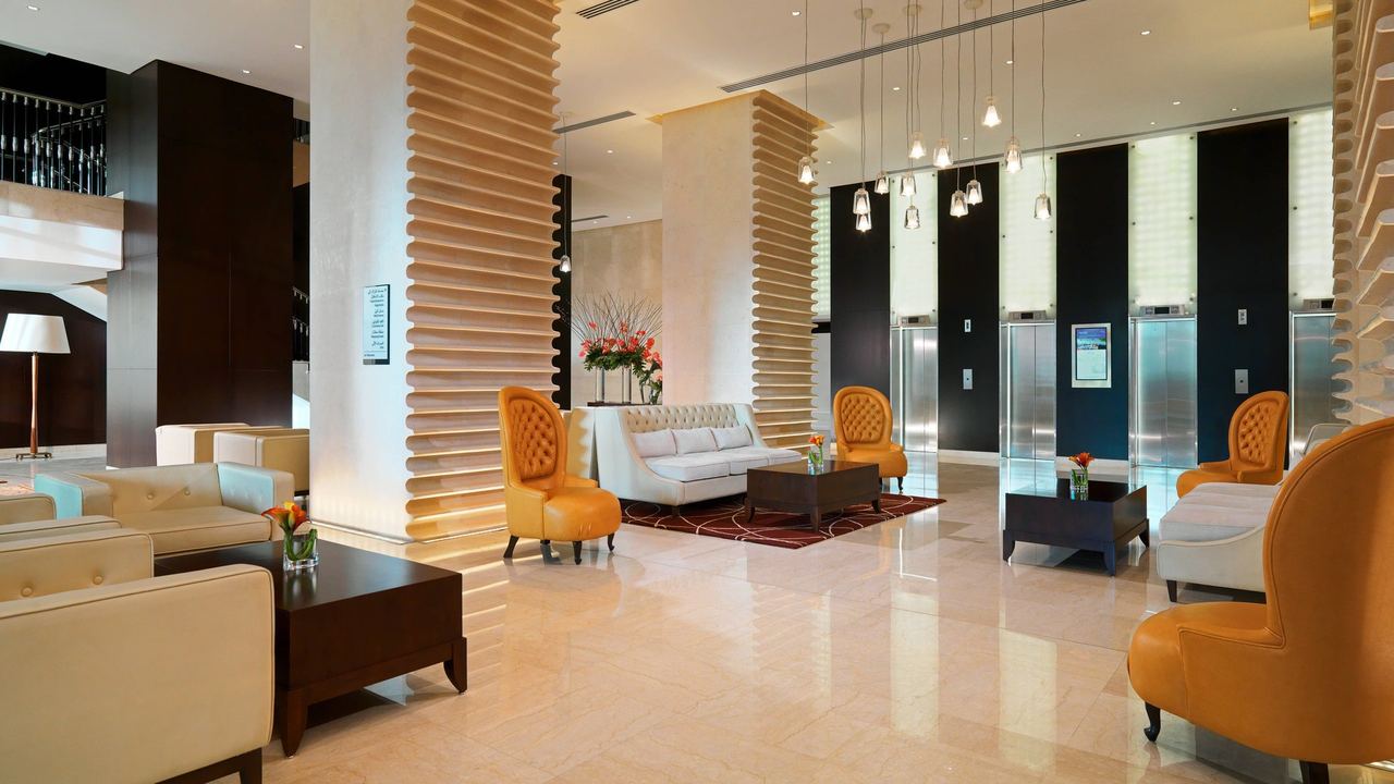 The lobby of the Sheraton Cairo