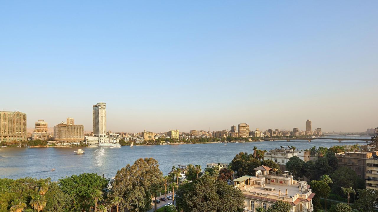 The Nile and Downtown Cairo seen from the Sheraton Cairo